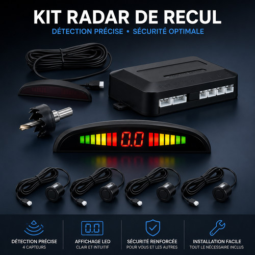 Kit radar recul voiture 4 - kit,