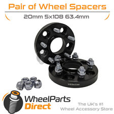Bolt-On Wheel Spacers (2) 5x108 63.4 20mm for Volvo V40 Hatchback 12-19