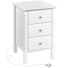 Table de Chevet à 3 Tiroirs