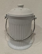 Norpro Nordic White Ceramic Compost Keeper 1 Gal With Filter