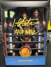 Kazuchika Okada Super 7 NJPW Action Figure Autographed w/ Inscription Signed AEW