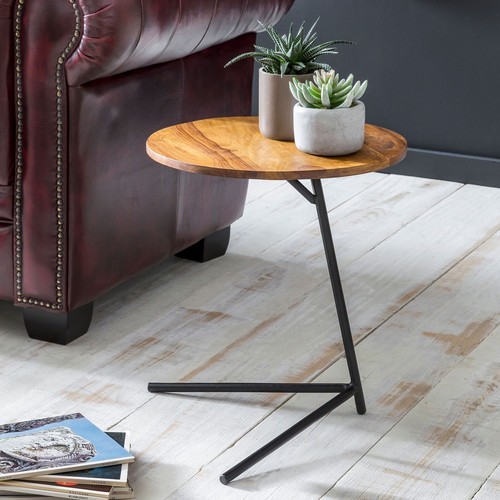 Finebuy table appoint bois - table, d'appoint