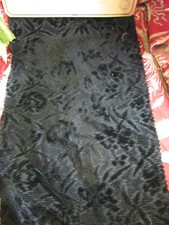 antique antique art deco fabric silk & velvet coupon sample fabric 114
