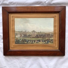 ENGRAVING HORSE RACING PITCHPIN FRAME 19TH CENTURY 9732