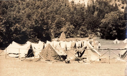 Ancienne photographie camping - ancienne,