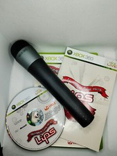 👻 Micro De Chanson Sans Fil Karaoké Noir Xbox 360 Avec Jeu De Chant Lips Hits