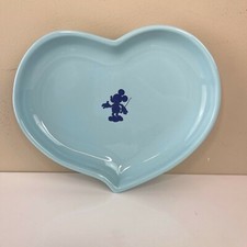 Disney DONALDSON LT ED Mickey Blue Heart Shaped Plate Vintage RARE