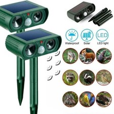 Répulsif solaire à ultrasons pour chiens et chats, anti-renards anti-parasites T