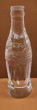 VTG Coca-Cola SOLID 24% Lead Crystal Collector's Hobbleskirt Bottle Size7-3/4"