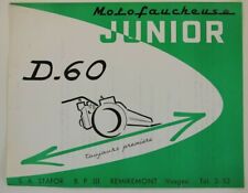 prospectus brochure motor mower JUNIOR STAFOR gardening motor culture tractor