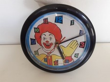 Vintage Pendule McDonald's Ronald Wall Clock Mc Do