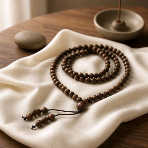 Collier mala 108 perles - perles, bois