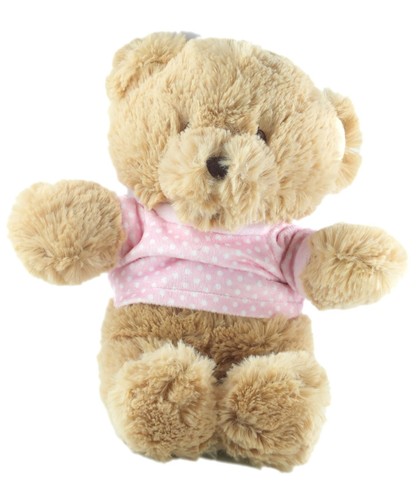 Peluche doudou ours beige pull