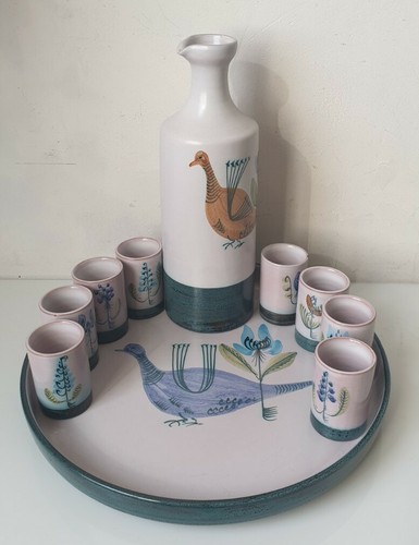 Ensemble assiette carafe - assiette, 8