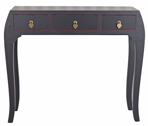 Table console noir mur - table,