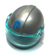 33644 Playmobil motorcycle helmet grey silver with white visor