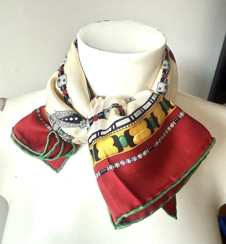 Foulard cartier soie vintage - foulard,