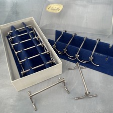 12 support porte repose couteaux métal argenté 6gr orfèvrerie de CHAMBLY France