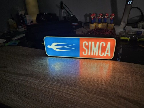 Enseigne simca aronde lumineux - aronde,