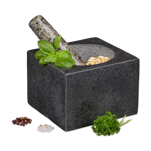 Mortier pilon granit 20 cm - et,