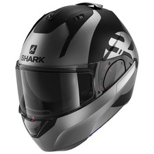 NEW SHARK EVO ES KEDJE MATT BLACK/ANTHRACITE FLIP UP MODULAR HELMET WAS $600.00
