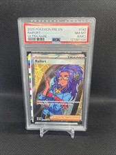 ? PSA 8 RAIFORT FULL ART TRAINER ? EXTREME MISCUT ERROR W/ COLOR BAR ?