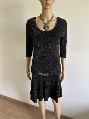 Robe pailletée manches - robe, à