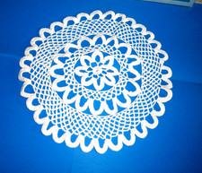 napperon rond dentelé  coton