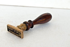 Vintage Joint Tampon Karbhari Sihora État Indien Princely Chef Administrator Old