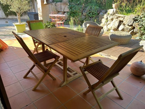 Table jardin teck - teck, 8
