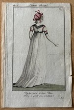 1798 Journal des Dames Costume Parisien Hand Col Fashion Plate (59) Negligee