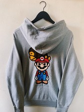 Vintage Y2K Bape A Bathing Ape Baby Milo X Nintendo Mario Bros Full zip Hoodie