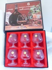6 GROS VERRES A COGNAC CRISTAL