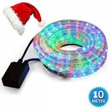 Tube Lumineux LED Lumières de Noël Étanche Extérieur RGB Vers Couleurs 10 M