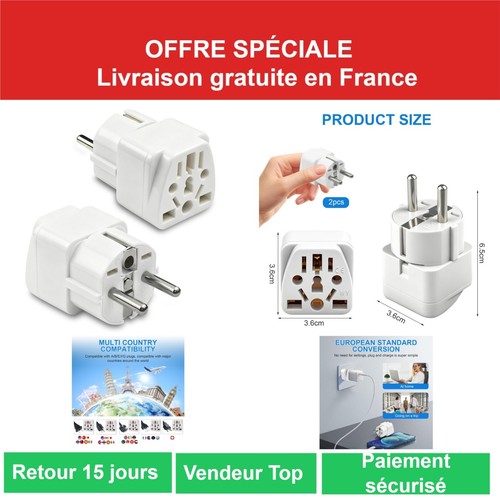 Adaptateur prise universelle - universelle, 2