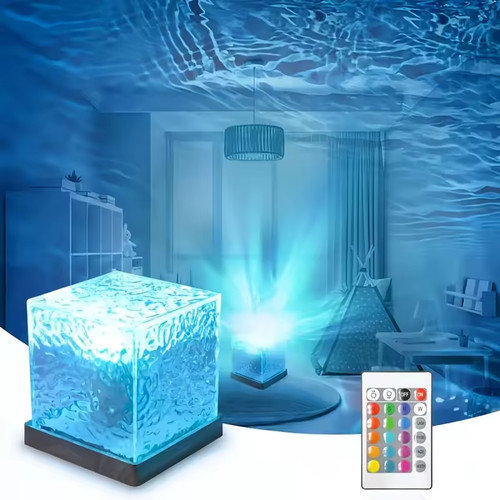 Lampe cube effet vagues - , d'eau