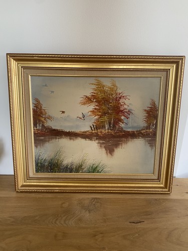 Tableau vintage huile sur - vintage,