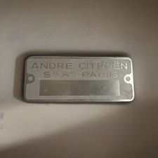  Data Plate Andre Citroen Schild ID-plate HY ID DS 2 11 15 CV moteur s56 s61