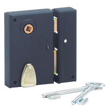 Serrure verticale noir époxy 70x110 mm THIRARD à pêne dormant 1/2 tour - Droite