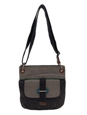 FOSSIL Sac bandoulière Moyen Dames Sac noir-blanc cassé style décontracté