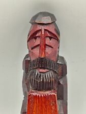 VINTAGE CARVED WOOD MAN FIGURE STATUE CHEVALIER ACCORDION 8”