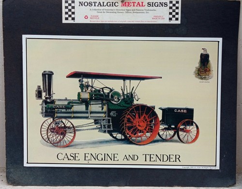 Plaque tôle pub case tracteur - tôle,