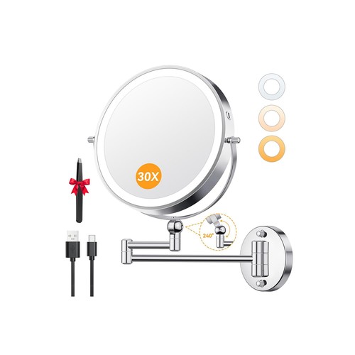 Miroir grossissant mural - 9",