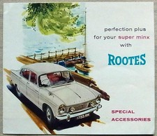 HILLMAN SUPER MINX Rootes Special Car ACCESSORIES Sales Brochure 1960s #63004