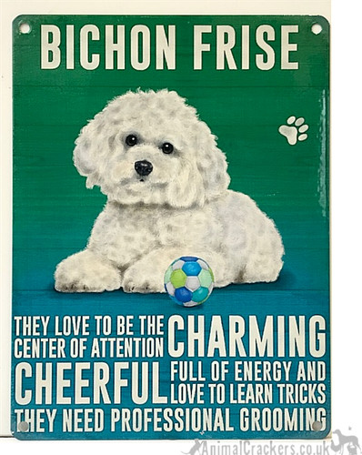 Panneau métal bichon frise - panneau,