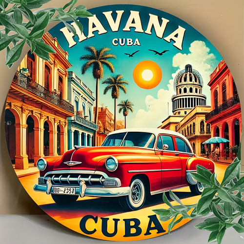 Panneau logo vintage havana - vintage,
