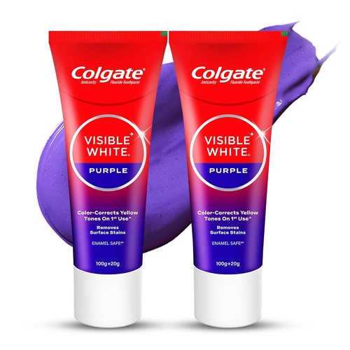 Dentifrice violet blanc