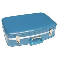 Vintage Blue Suitcase Flightkeeper Year 1970 / 52cm
