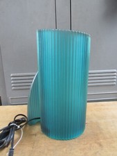 VINTAGE 1980' ARTCO SPIRAL RESIN GREEN/BLUE BEDSIDE TABLE LAMP