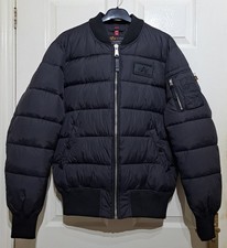 Alpha Industries Puffer Bomber Jacket Men’s L Back Print MA-1 ZH See Description